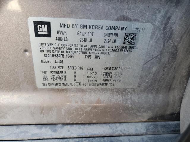 2015 BUICK ENCORE CONVENIENCE KL4CJFSB4FB116496
