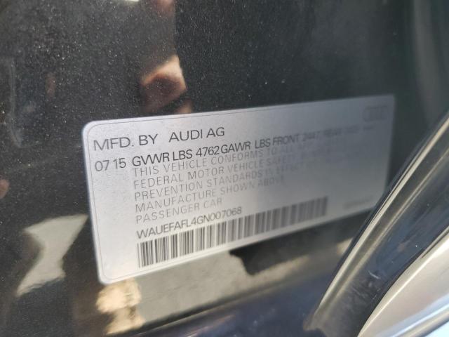 2016 AUDI A4 PREMIUM PLUS S-LINE WAUEFAFL4GN007068
