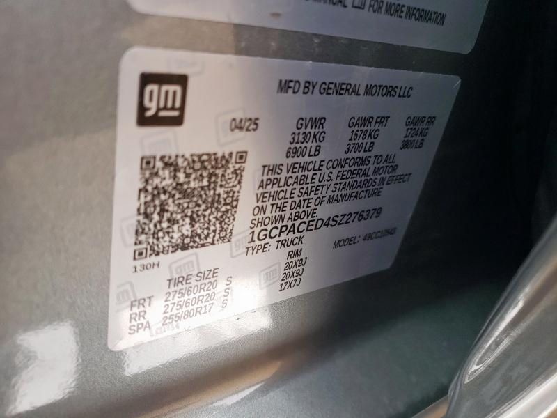 2025 CHEVROLET SILVERADO - 1GCPACED4SZ276379