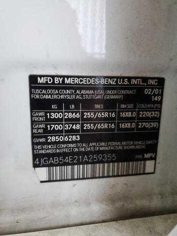 2001 MERCEDES-BENZ ML 320 #3316821411