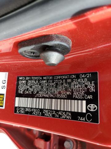 2021 TOYOTA COROLLA LE JTDEPMAE9MJ185880