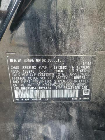 2016 HONDA FIT LX JHMGK5H54GX025456