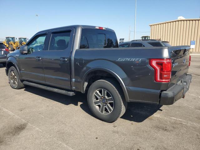 FORD F150 SUPER 2015 gray crew pic gas 1FTEW1EP9FFC43523 photo #3