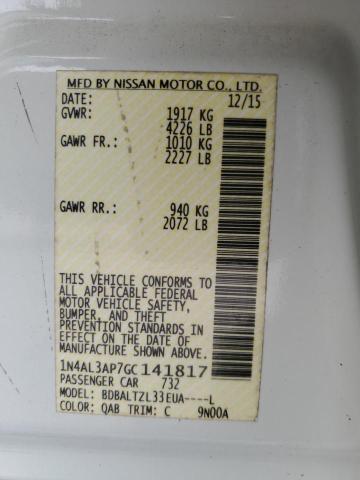 2016 NISSAN ALTIMA 2.5 1N4AL3AP7GC141817