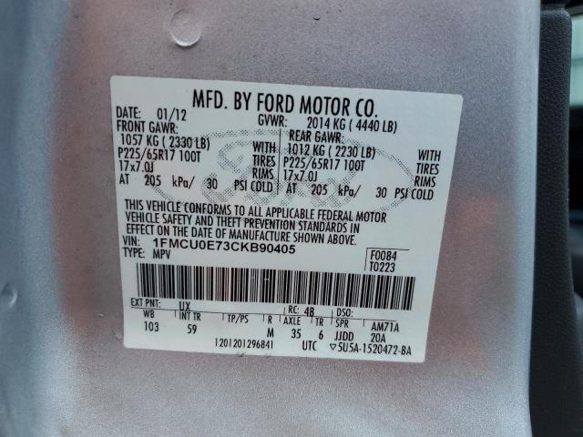 2012 FORD ESCAPE LIM - 1FMCU0E73CKB90405