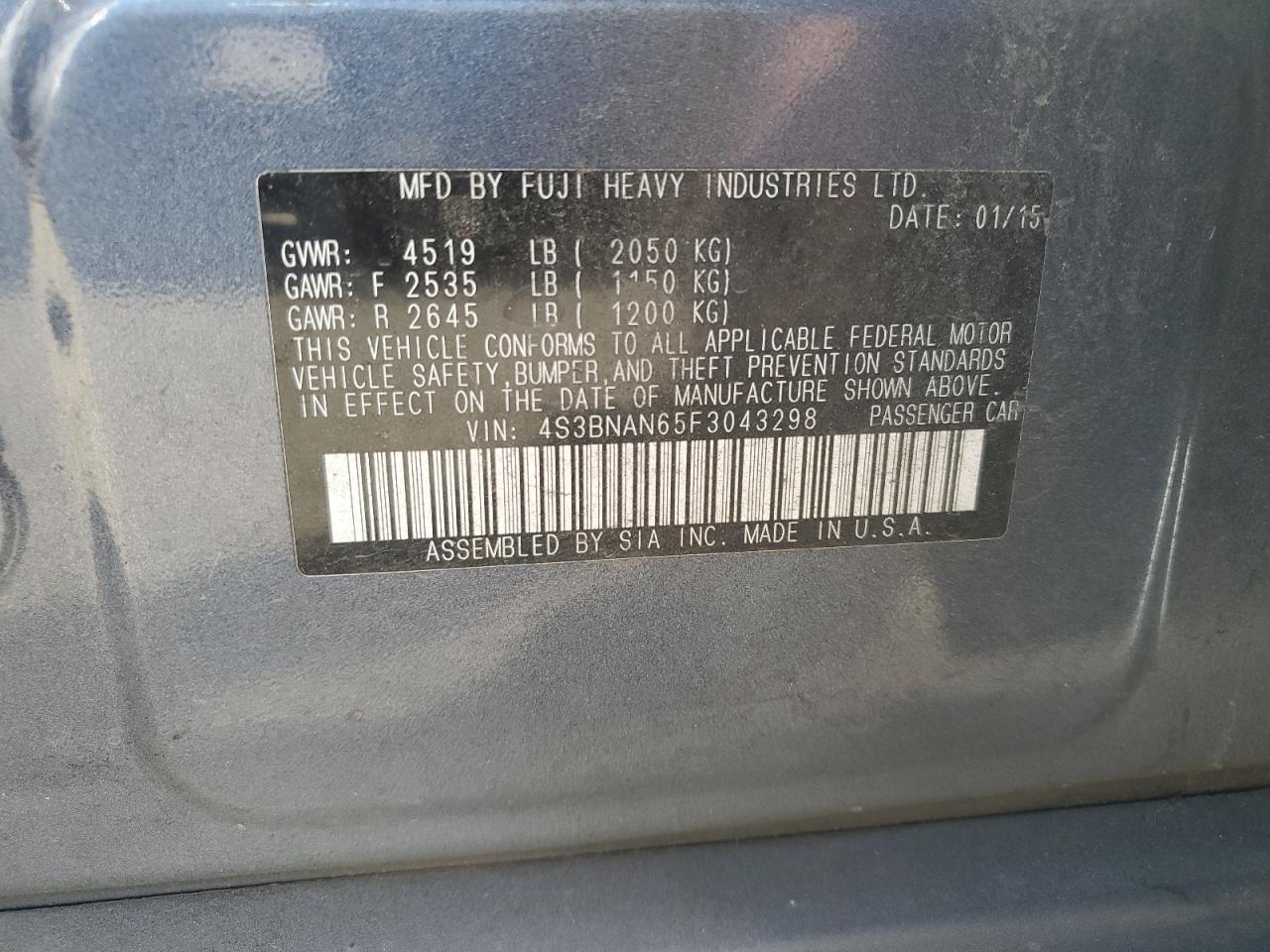 SUBARU LEGACY 2.5I LIMITED