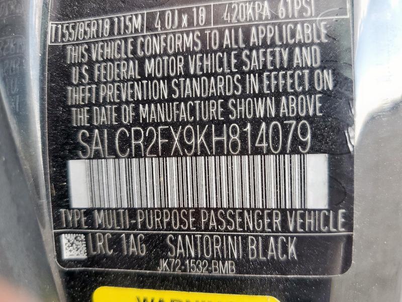 2019 LAND ROVER DISCOVERY SALCR2FX9KH814079