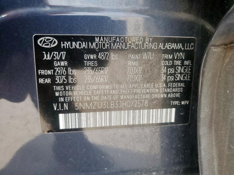 2018 HYUNDAI SANTA FE SPORT 5NMZU3LB3JH072578