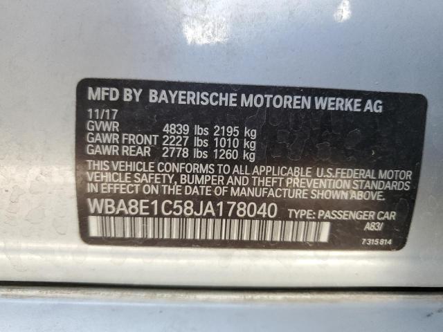 2018 BMW 330E WBA8E1C58JA178040