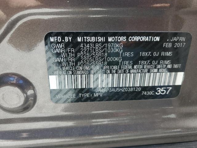 2017 MITSUBISHI OUTLANDER JA4AP3AU5HZ038120