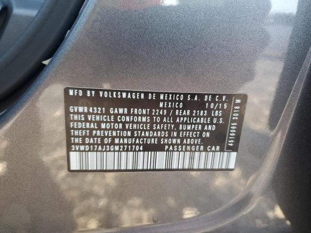 2016 VOLKSWAGEN JETTA SPORT 3VWD17AJ3GM271704