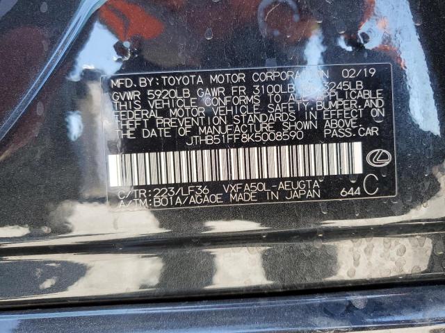 2019 LEXUS LS 500 BAS JTHB51FF8K5008590