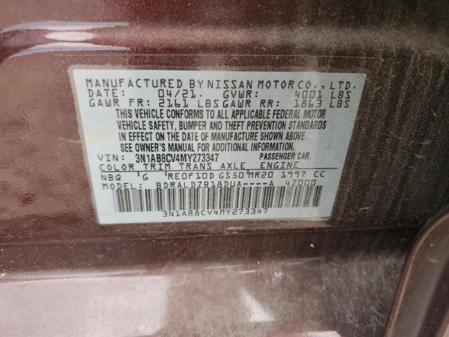 2021 NISSAN SENTRA SV - 3N1AB8CV4MY273347