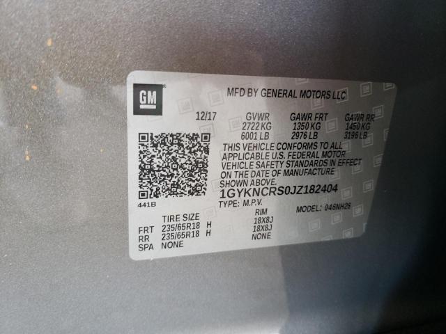 2018 CADILLAC XT5 LUXURY 1GYKNCRS0JZ182404