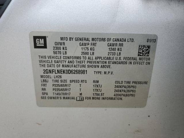 2013 CHEVROLET EQUINOX LT - 2GNFLNEK0D6268981