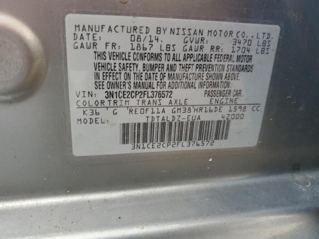 2015 NISSAN VERSA NOTE 3N1CE2CP2FL376572