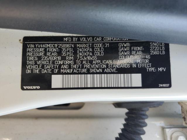 2015 VOLVO XC60 T5 PR YV440MDC1F2589874