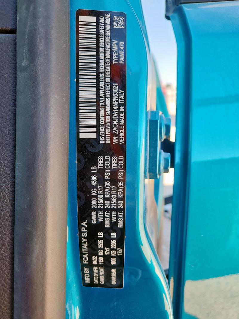 2022 JEEP RENEGADE S - ZACNJDA14NPN63021