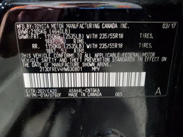 2017 TOYOTA RAV4 LIMIT 2T3DFREV4HW630801