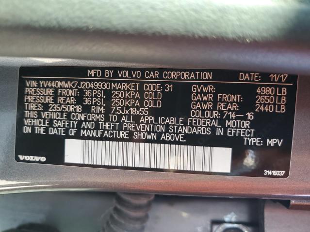 2018 VOLVO V60 CROSS COUNTRY PREMIER YV440MWK7J2049930