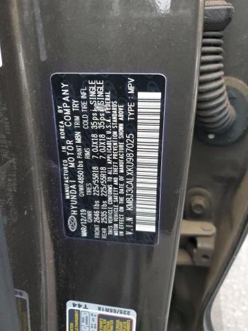 2019 HYUNDAI TUCSON LIM KM8J3CALXKU987025