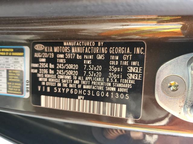 2020 KIA TELLURIDE S 5XYP6DHC3LG041305