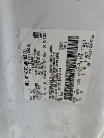 2011 FORD RANGER SUP - 1FTLR1EE1BPA43124