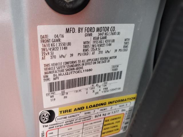 2016 LINCOLN NAVIGATOR SELECT 5LMJJ2JT7GEL11680