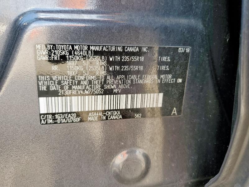 2018 TOYOTA RAV4 LIMIT - 2T3DFREV4JW775052