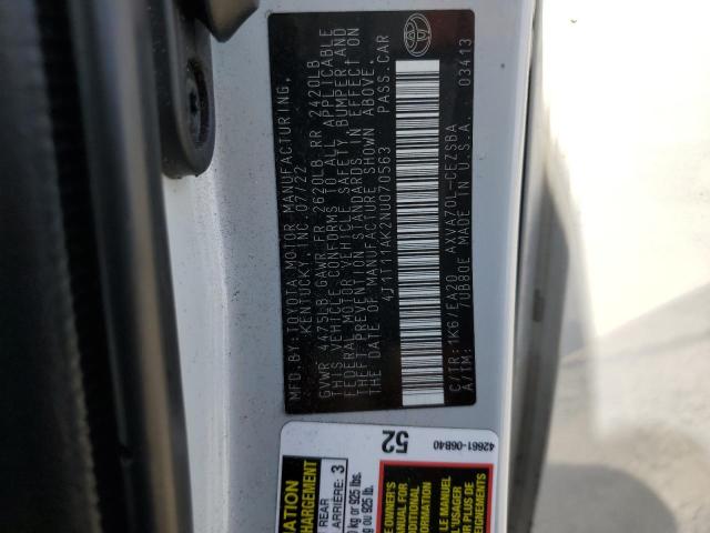 2022 TOYOTA CAMRY SE 4T1T11AK2NU070563