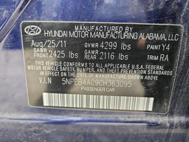 2012 HYUNDAI SONATA GLS - 5NPEB4AC9CH363095