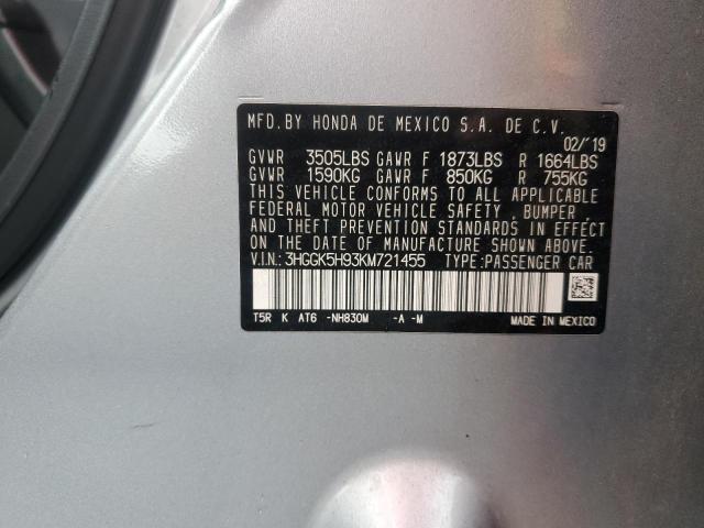 2019 HONDA FIT EXL 3HGGK5H93KM721455