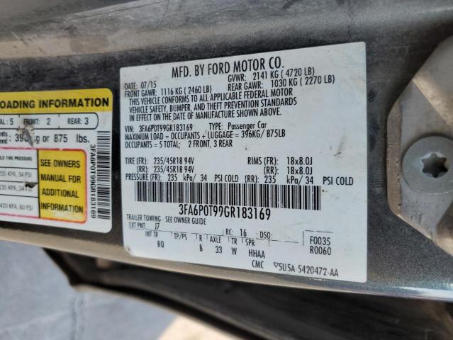 2016 FORD FUSION SE 3FA6P0T99GR183169