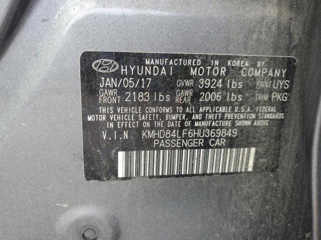 2017 HYUNDAI ELANTRA SE KMHD84LF6HU369849