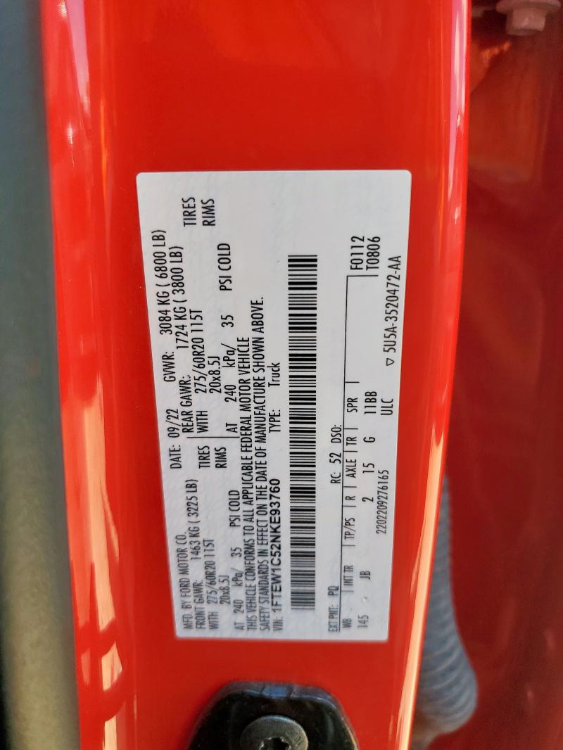 2022 FORD F150 SUPER #3304872540