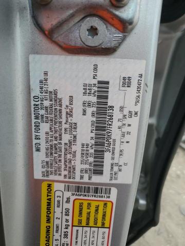 2015 FORD FUSION TIT 3FA6P0K97FR268138
