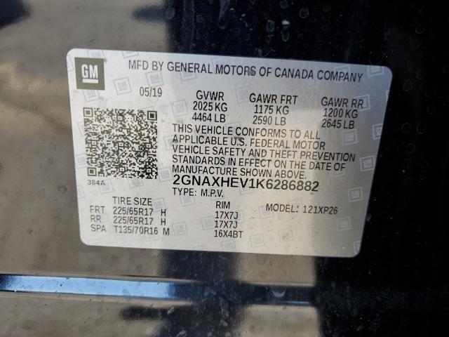 2019 CHEVROLET EQUINOX LS 2GNAXHEV1K6286882