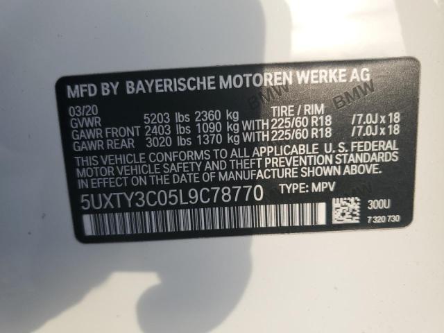 2020 BMW X3 SDRIVE3 5UXTY3C05L9C78770