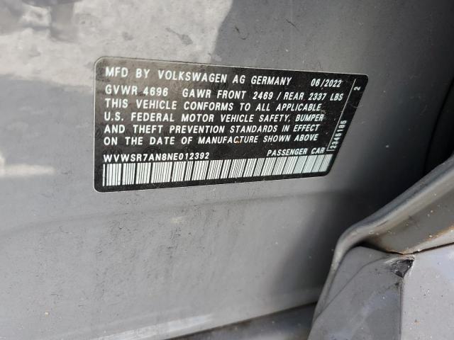 2022 VOLKSWAGEN ARTEON SE WVWSR7AN8NE012392