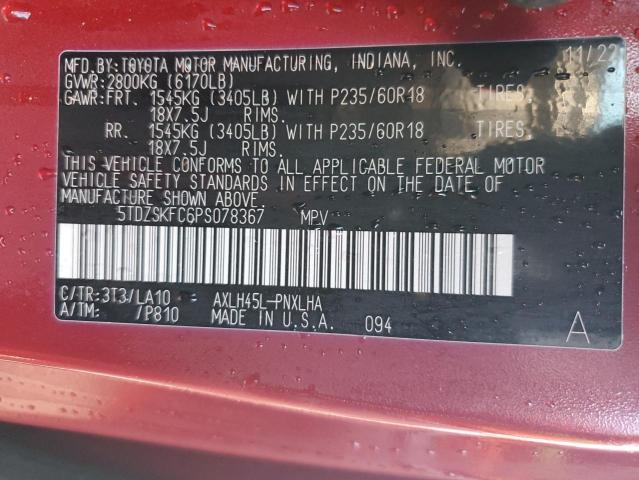 2023 TOYOTA SIENNA LIM 5TDZSKFC6PS078367