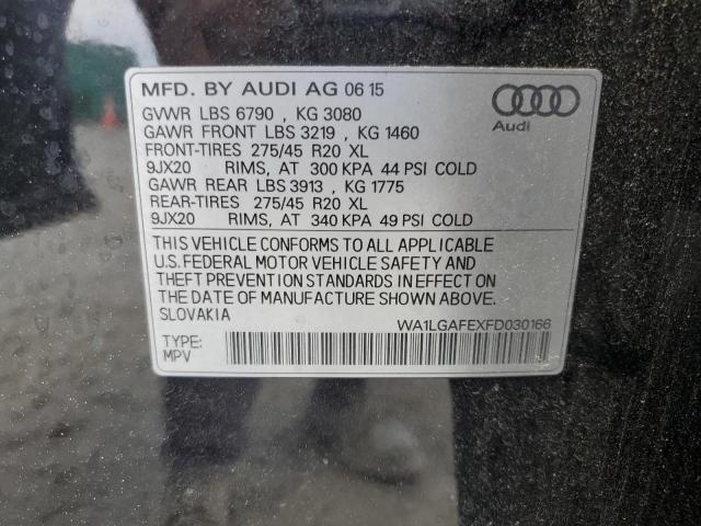 2015 AUDI Q7 WA1LGAFEXFD030166