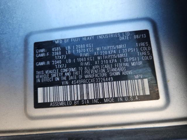 2014 SUBARU OUTBACK 2. - 4S4BRBCCXE3226449