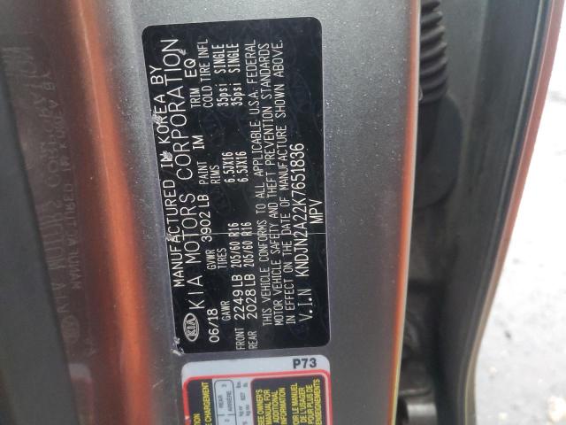 2019 KIA SOUL KNDJN2A22K7651836