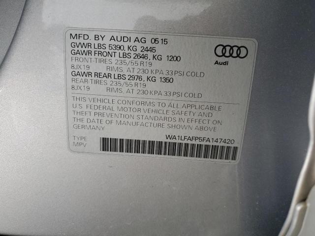 2015 AUDI Q5 PREMIUM WA1LFAFP5FA147420