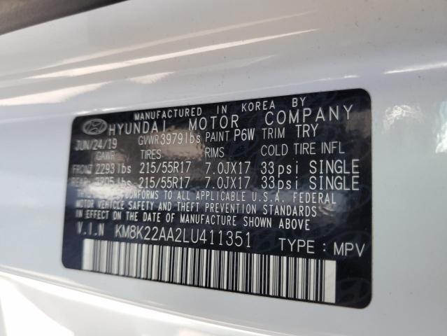 2020 HYUNDAI KONA SEL - KM8K22AA2LU411351