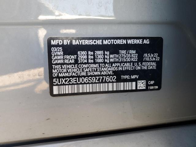 2025 BMW X5 XDRIVE40I 5UX23EU06S9Z77602