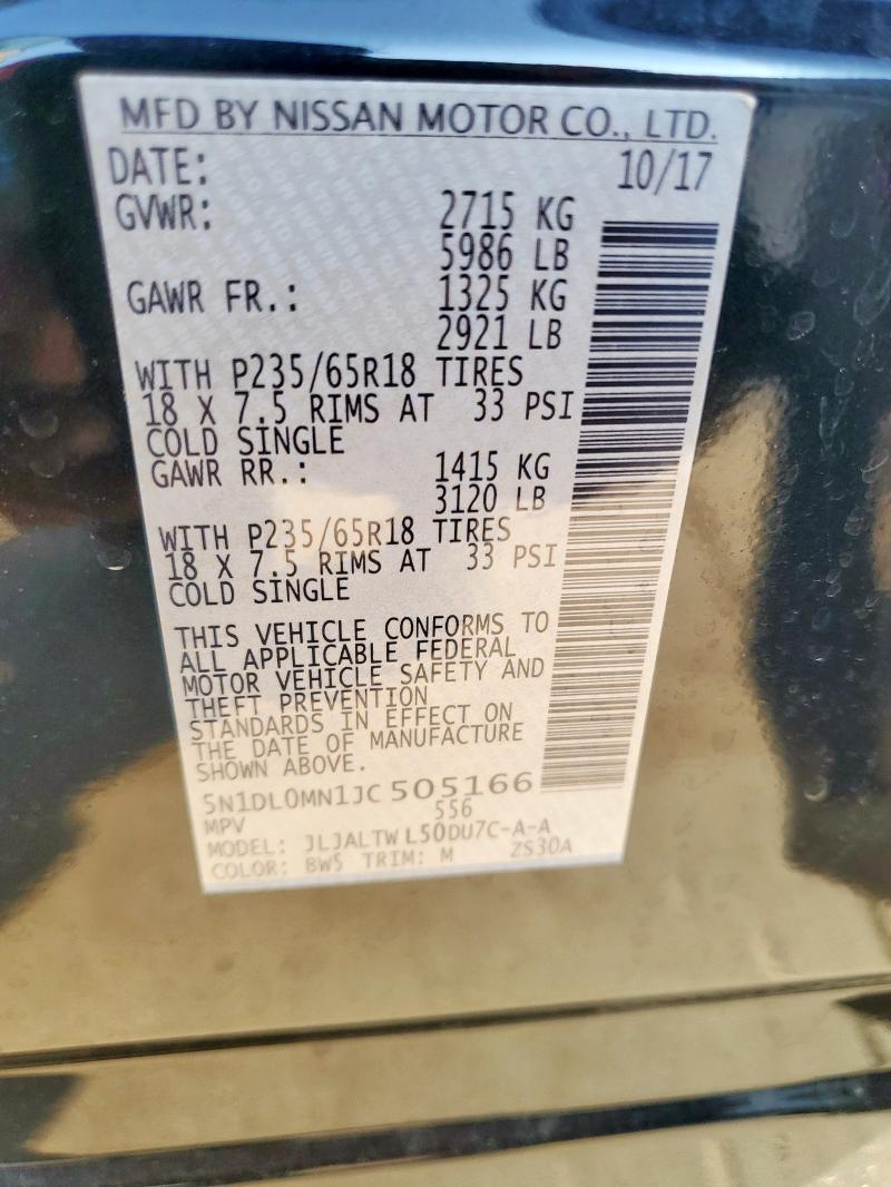 2018 INFINITI QX60 5N1DL0MN1JC505166