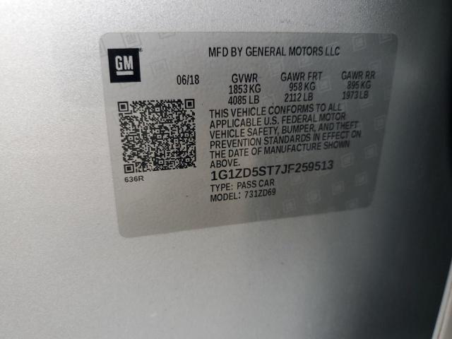 2018 CHEVROLET MALIBU LT - 1G1ZD5ST7JF259513