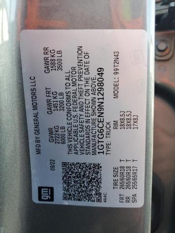 2022 GMC CANYON ELE 1GTG6CEN9N1298049