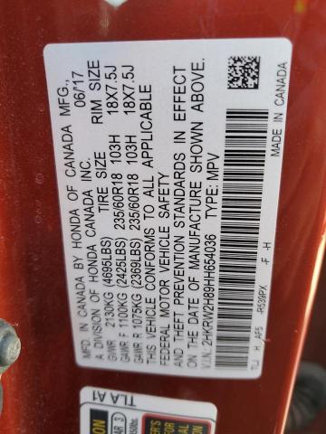 2017 HONDA CR-V EXL 2HKRW2H89HH654036